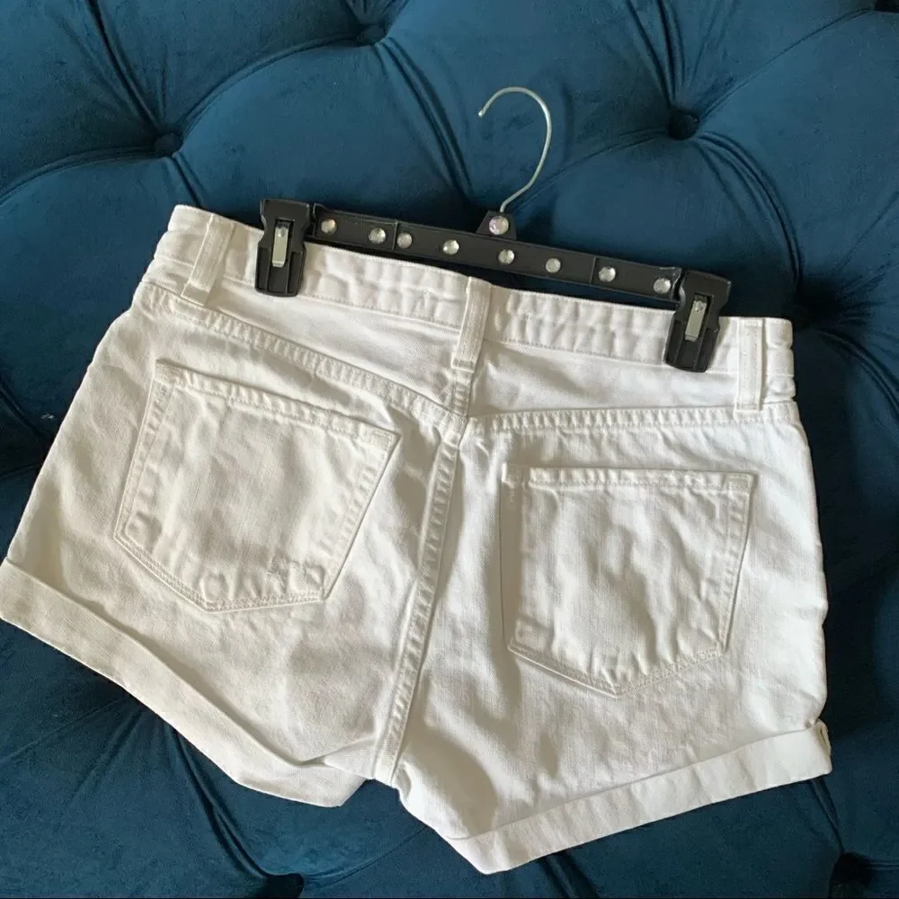 J BRAND WHITE DENIM SHORTS